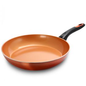 Gibson Cuisine Hummington 12 Inch Aluminum Frying Pan in Metallic Copper