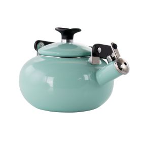 Kenmore 1.5 Quart Enamel On Steel Whistling Tea Kettle in Blue