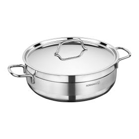 Korkmaz Alfa 2 Piece 4.2 Liter Stainless Steel Low Casserole Dish with Lid