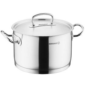 Korkmaz Proline Professional Series 3.8 Liter Stainless Steel Casserole with Lid in Silver