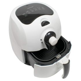 Brentwood 3.7 Quart Electric Air Fryer in White with Timer and Temperature Control