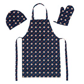Astros OFFICIAL MLB 3-Piece Apron; Oven Mitt and Chef Hat Set