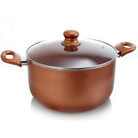 Better Chef 2 Qt. Copper Colored Ceramic Coated Dutchoven with glass lid