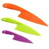 Set of 3 Plastic Kitchen Knife for Kids, Safe Nylon Cooking Knives for Children, for Fruit, Bread, Cake, Pastry, Salad or Lettuce