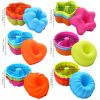 24pcs Silicone Molds; Nonstick Silicone Donut Mold; Silicone Baking Cups; Silicone Donut Pan; Muffin; Jello; Bagel Pan; Oven; Microwave; Dishwasher Sa