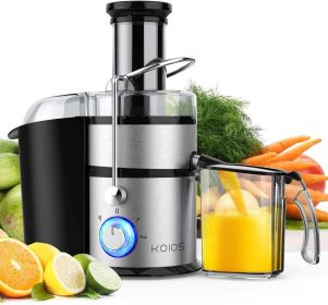 KOIOS Centrifugal Juicer Machines;  Juice Extractor with Extra Large 3inch Feed Chute Filter;  High Juice Yield for Fruits and Vegetables;  Easy to Cl