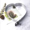 Heart Mousse Ring Mold Adjustable Stainless Steel Cookie Mold Metal Cake Mold Baking Dish Heart Cake Tools