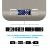 Digital Electronic Kitchen Food Diet Postal Scale Weight Balance 5KG 1g 11lb Kitchen Scales Stainless Steel Weighing For Food Diet Postal Balance Meas