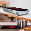 Dual Induction Burners Electric Cooktop 110V Total 1900W Electric Stove Built-in Electric Ceramic Stove with Timer Setting 9 Firepower Levels Over Hea