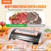 VEVOR Vacuum Sealer Machine, 80Kpa 130W Powerful, Multifunctional for Dry and Moist Food Storage, Automatic and Manual Air Sealing System with Built-i