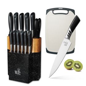 CHUSHIJI Knife set 16 Knife holder set Kitchen knife set Stainless steel knife set with blocks - Knife set Sharpening knife holder set Kitchen scissor