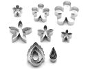 12 Pieces Cookie Cutters Biscuit Cutters Flowers Leafs Fondant Cutters Cake Decoration Tool