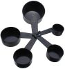 Measuring Set 10 pieces Black Plastic Measuring Spoons and Cups for Baking Tools