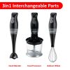 Brentwood Appliances HB-38BK 2-Speed Hand Blender And Food Processor With Balloon Whisk (Black)