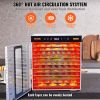 VEVOR Food Dehydrator Machine, 10 Stainless Steel Trays, 1000W Electric Food Dryer with Digital Adjustable Timer & Temperature for Jerky, Herb, Meat,