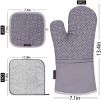 6 Pieces Non-Slip Pot Holders Heat Resistant Insulation Oven Mitts Kitchen Baking Tool