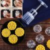 4 Stamps Moon Cake Mold Small Cakes Pastries Mold Plastic DIY Baking Mold 3D Flower 50g