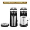 CHULUX Single Serve Coffee Maker Brewer for Single Cup Capsule with 12 Ounce Reservoir,Black