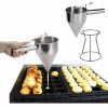 Pancake Batter Dispenser Mixer Stainless Steel Funnel Design with Stand Rack 1000 ML Waffle Batter Dispenser Pancake Maker Cooking Baking Tools