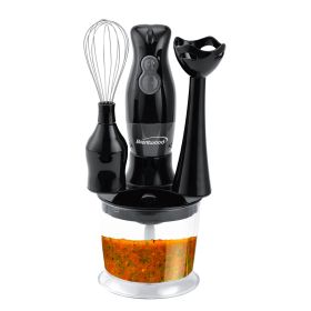 Brentwood HB-38BK 2 Speed Hand Blender with Balloon Whisk in Black