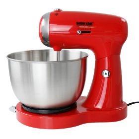 Better Chef 350 Watt MegaMix Stand Mixer in Red