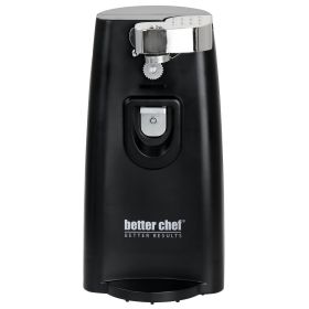 Better Chef Deluxe Electric Can Opener with Built in Knife Sharpener and Bottle Opener in Black