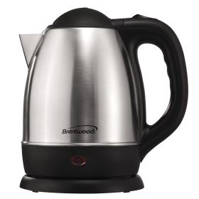 Brentwood 1.5 L Stainless Steel Electric Cordless Tea Kettle 1000W (Brushed)