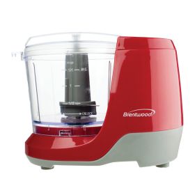 Brentwood 1.5 Cup Mini Food Chopper in Red