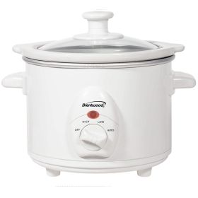 Brentwood 1.5 QT Slow Cooker in White