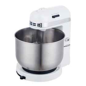 Brentwood 5 Speed Stand Mixer with 3.5 Quart Stainless Steel Mixing Bowl in White