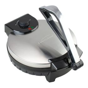 Brentwood 12 Inch Stainless Steel Nonstick Electric Tortilla Maker