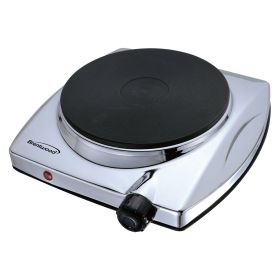 Brentwood Electric 1000W Single Hotplate in Chrome