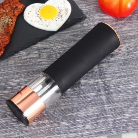 Stainless Steel Ceramic Grinding Core Pepper Household Electric (Option: Black Gold)