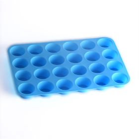 24 holes with round silicone cake mould (Option: Blue-33X22cm)