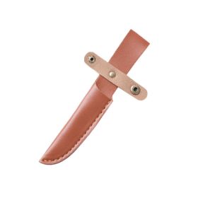 Wooden Handle Multi-purpose Household Fruit Knife (Option: Yellow Leather Case)