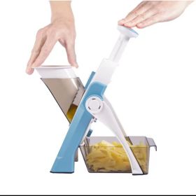 Multifunctional Hand Guard Shred Garlic Ginger Chopper (Option: Perforated Blue)