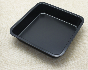 DIY Square Baking Pan Non-stick Cake Mold 8 Inch High Square Pan Square Cake Mold (Color: Black)