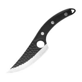 Stainless Steel Hand Hammered Tone Boning Knife Household Kitchen (Option: Black Color Boning Knife)