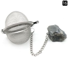 Natural Raw Gemstone Filter Ball Stew Ingredients Ball Stainless Steel Tea Filter (Option: Labradorite)