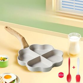 Aluminum Four-hole Frying Pan (Option: White Love Plus Gift)