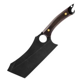 Black Titanium Ring Tactical Kitchen Knife 5 Multi-function Cutting (Option: 1 Style)