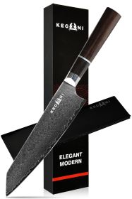 Kegani 8 Inch Japanese Kiritsuke Chef Knife, Japanese 67 Layers VG-10 Damascus Knife, Ebony FullTang Handle Natural Texture Japanese Knife Sushi Knife (Option: Kiritsuke Chef Knife)