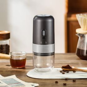 Electric Coffee Grinder Household Small Automatic (Option: Calm Gray-Single)