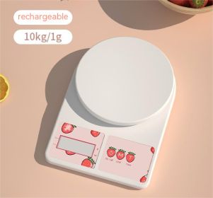 Kitchen Scale Household Food Electronic Scale High Precision Gram Weight (Option: Advanced White Rechargeable-3kg01g)