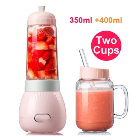 Portable Household Small Electric Juicer (Option: Pink-US)