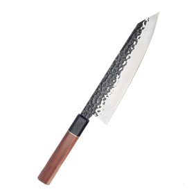 Forged Hammer Pattern Octagonal Handle Multi-purpose Knife For Cooking (Option: K08019)