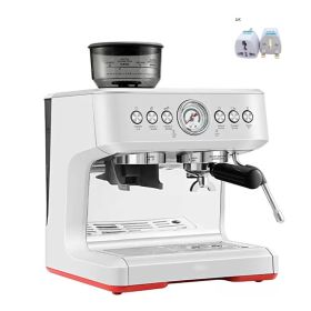 Household Small Semi-automatic Coffee Machine (Option: White-UK)