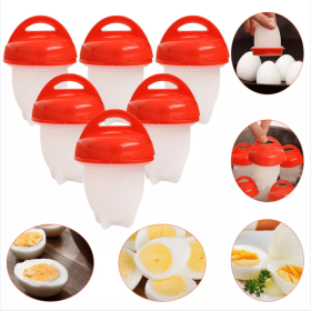3pcs/6pcs Non-stick Silicone Egg Cup; Cooking Cooker Kitchen Baking Gadget Pan Separator Steamed Egg Cup; Egg Poachers Cooker Accessories (Color: 6pcs)