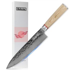 Qulajoy Nakiri Knife 6.9 Inch, Professional Vegetable Knife Japanese Kitchen Knives 67-Layers Damascus Chef Knife, Cooking Knife For Home Outdoor With (Option: Chef Knife)