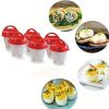 3pcs/6pcs Non-stick Silicone Egg Cup; Cooking Cooker Kitchen Baking Gadget Pan Separator Steamed Egg Cup; Egg Poachers Cooker Accessories